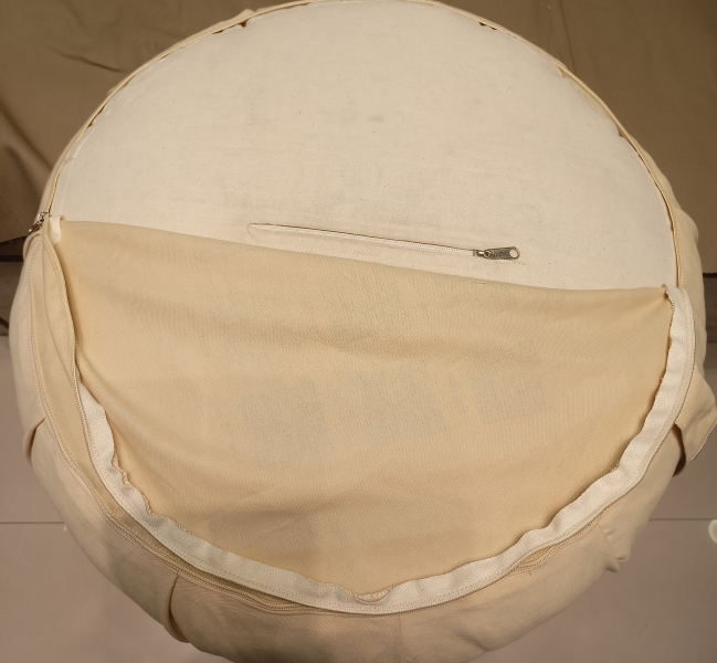 Cotton Canvas Round Cushion