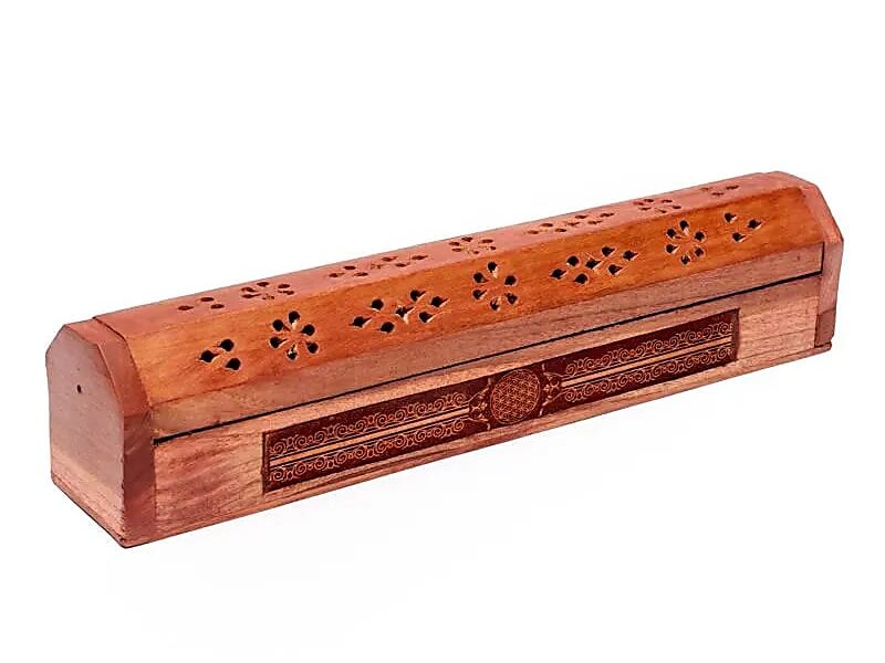 Incense Stick Burner & Storage Box Wooden