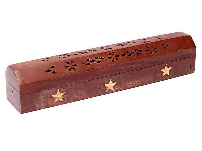Incense Stick Burner & Storage Box Wooden