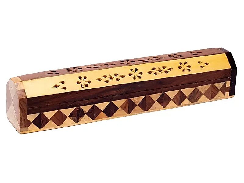 Incense Stick Burner & Storage Box Wooden